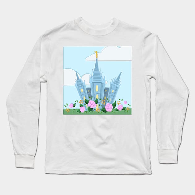 Abstract Salt Lake Temple Long Sleeve T-Shirt by trippyart